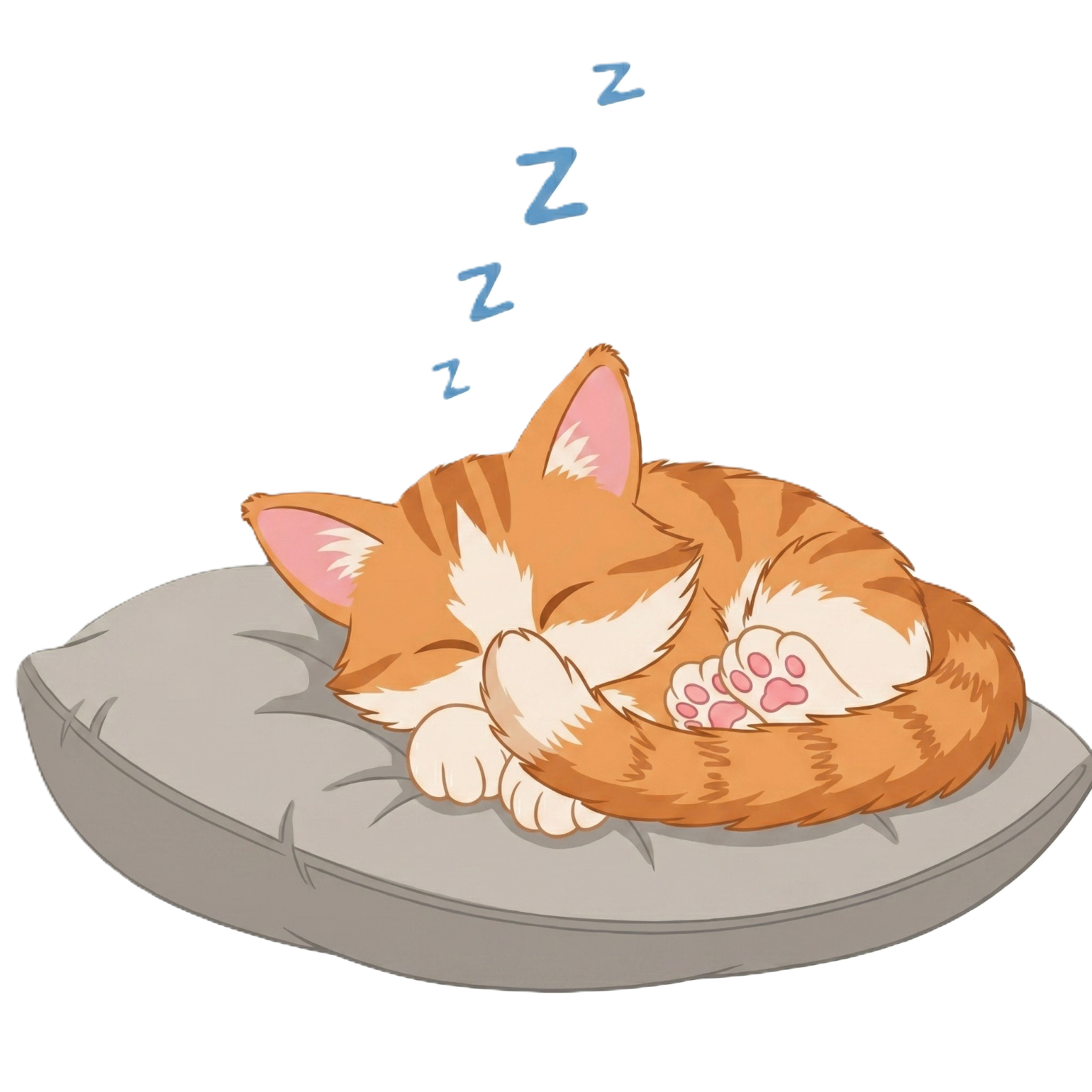 Sleeping cat mascot